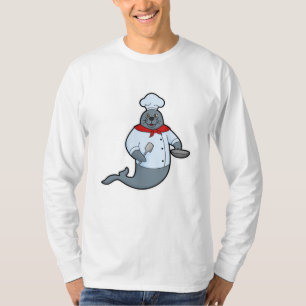 Seal as Cook with Pan & Spatula T-Shirt