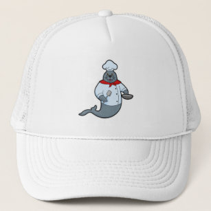 Seal as Cook with Pan & Spatula Trucker Hat