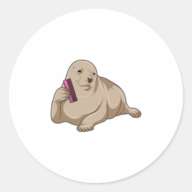 Seal as Hairdresser with Comb (Front)