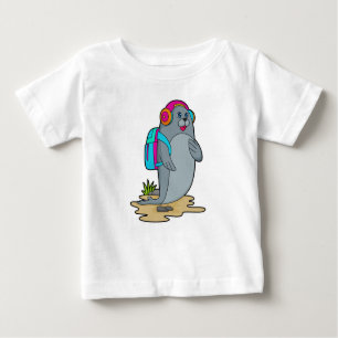 Seal as Hiker with Backpack Baby T-Shirt