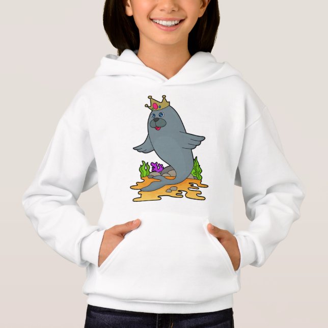 Seal as King with Crown Hoodie (Front)