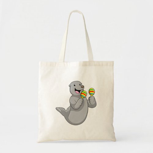 Seal as Musician with Maracas Tote Bag