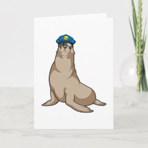Seal as Police officer Card