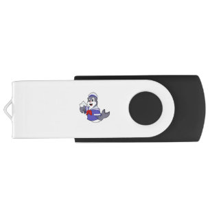 Seal as Sailor with Boat Flash Drive
