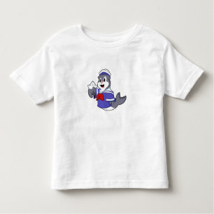 Seal as Sailor with Boat Toddler T-shirt