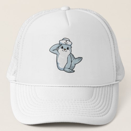 Seal as Sailor with Sailor hat