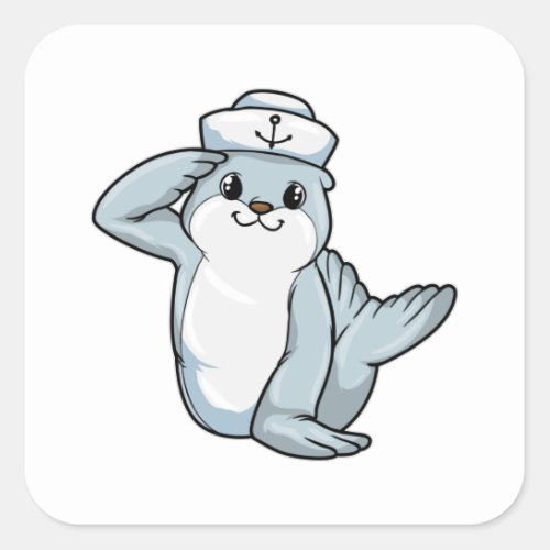 Seal as Sailor with Sailor hat