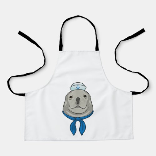 Seal as Sailor with Sailor hat Apron