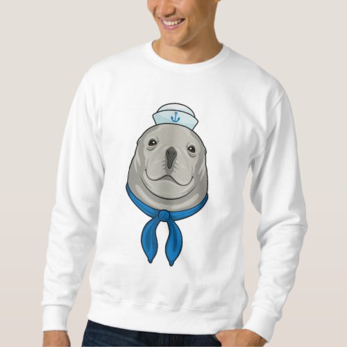 Seal as Sailor with Sailor hat Sweatshirt