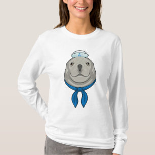 Seal as Sailor with Sailor hat T-Shirt