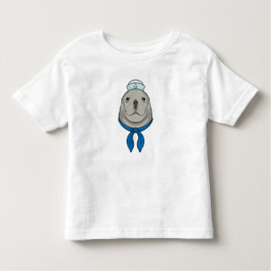 Seal as Sailor with Sailor hat Toddler T-shirt