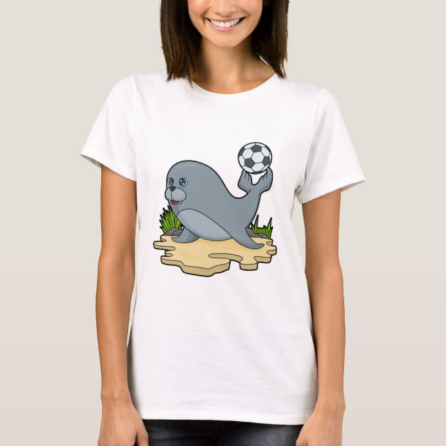 Seal as Soccer player with Soccer T-Shirt (Front)