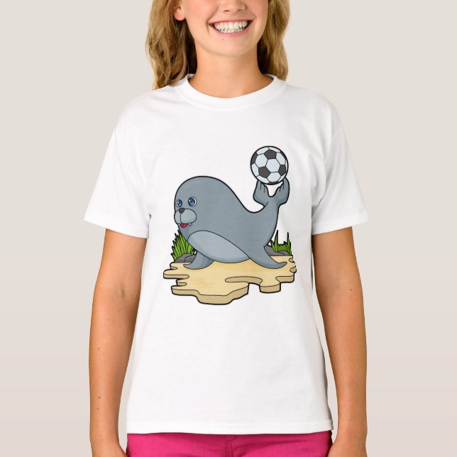 Seal as Soccer player with Soccer T-Shirt (Front)