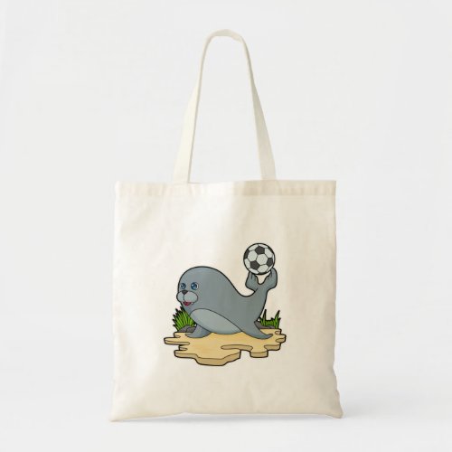 Seal as Soccer player with Soccer Tote Bag