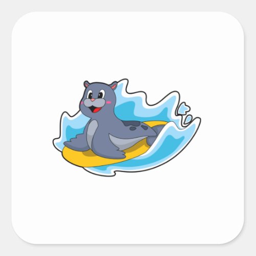 Seal as Surfer with Surfboard