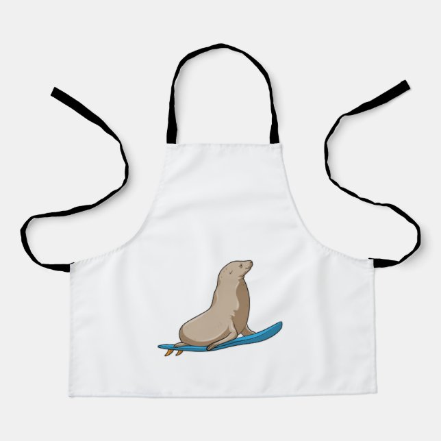 Seal as Surfer with Surfboard Apron (Front)