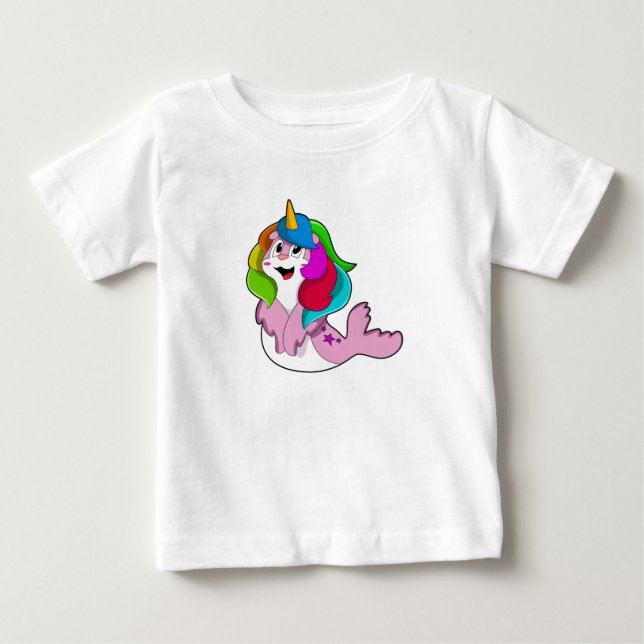 Seal as Unicorn Baby T-Shirt (Front)