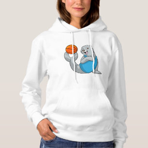 Seal at Basketball Sports Hoodie