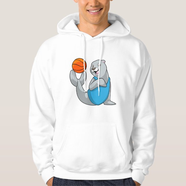 Seal at Basketball Sports Hoodie (Front)