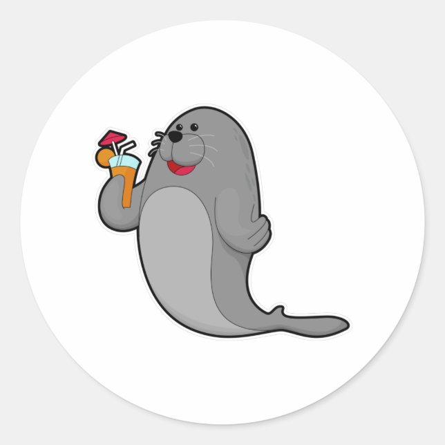 Seal at Drinking with Juice (Front)