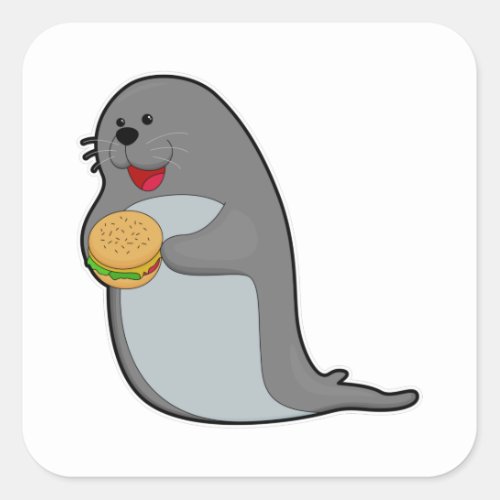 Seal at Eating with Burger