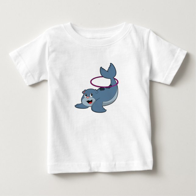 Seal at Fitness with Fitness tires.PNG Baby T-Shirt (Front)