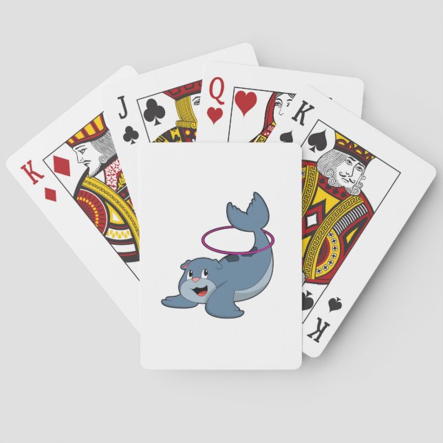 Seal at Fitness with Fitness tires.PNG Poker Cards (Back)