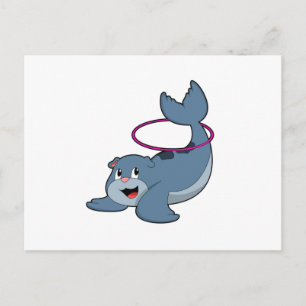 Seal at Fitness with Fitness tires.PNG Postcard