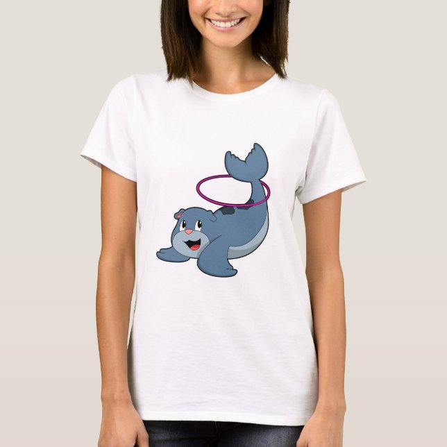 Seal at Fitness with Fitness tires.PNG T-Shirt (Front)