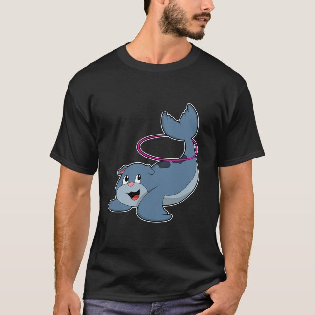 Seal at Fitness with Fitness tires.PNG T-Shirt (Front)