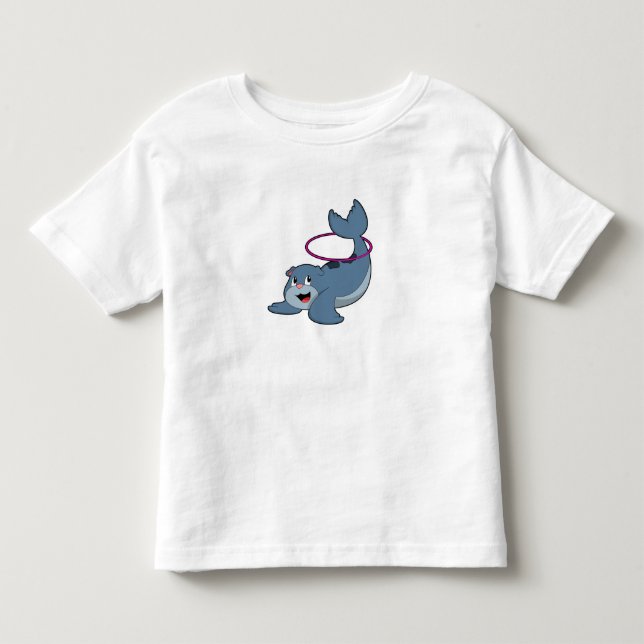 Seal at Fitness with Fitness tires.PNG Toddler T-shirt (Front)