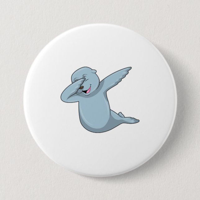 Seal at Hip Hop Dance Dab Button (Front)