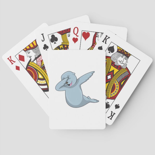 Seal at Hip Hop Dance Dab Poker Cards (Back)