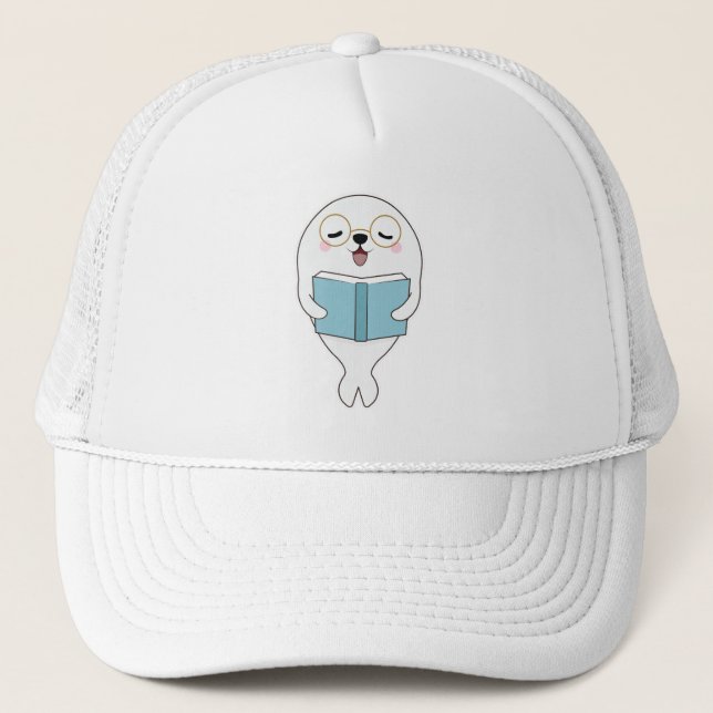 Seal at Reading one Book Trucker Hat (Front)