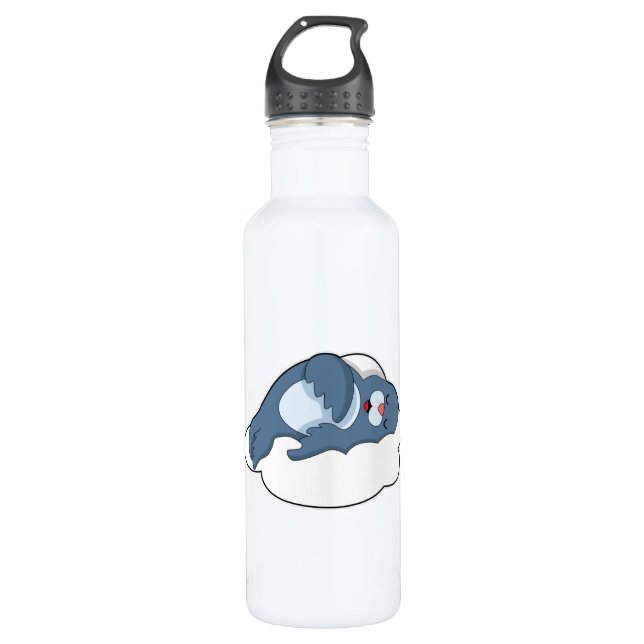 Seal at Sleeping on Cloud Stainless Steel Water Bottle (Front)