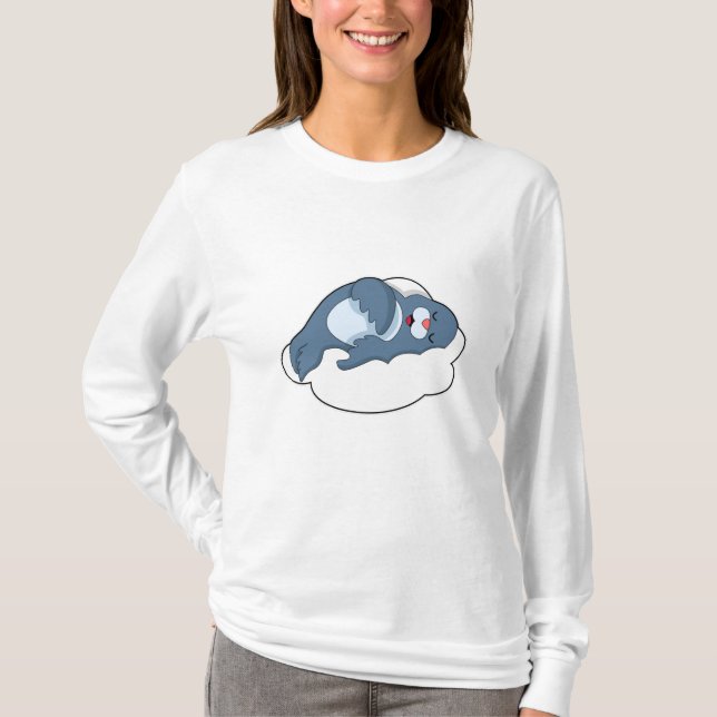 Seal at Sleeping on Cloud T-Shirt (Front)