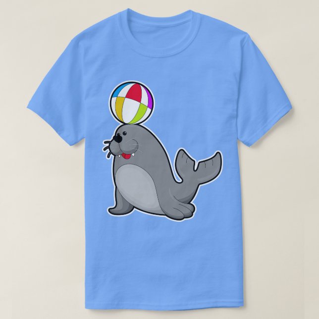 Seal at Water sports with Water polo (Design Front)