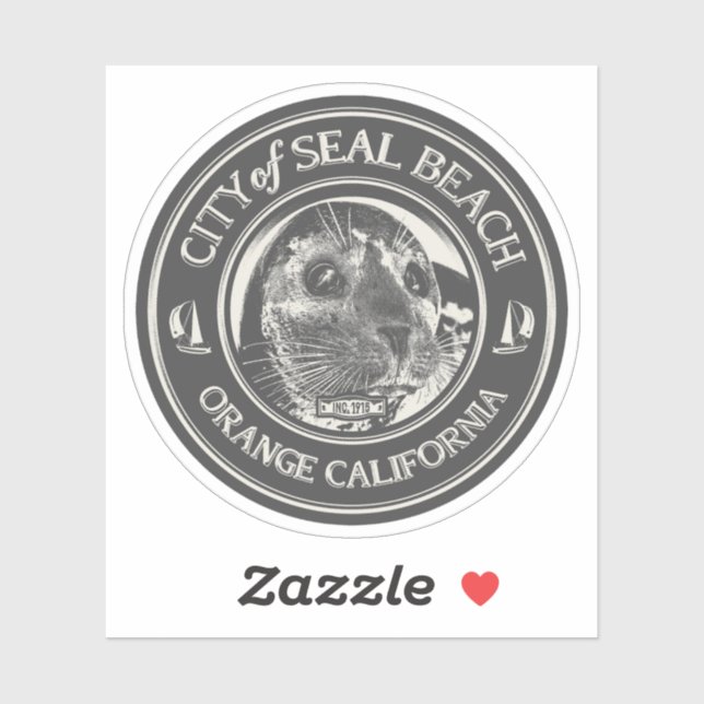 SEAL BEACH - ORANGE CALIFORNIA STICKER (Sheet)
