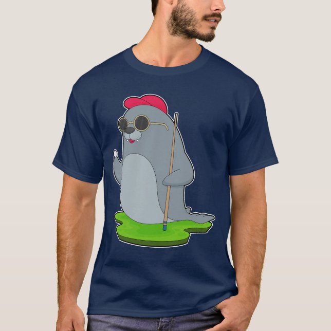 Seal Billiard Queue T-Shirt (Front)