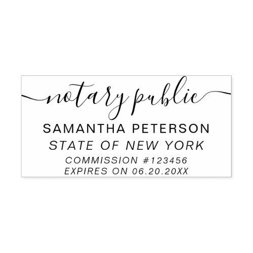 Seal black white notary public state typography self_inking stamp
