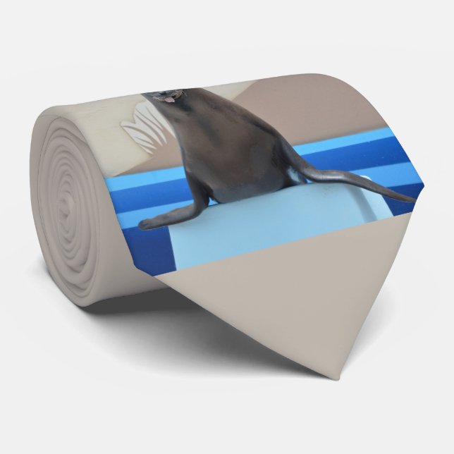 Seal (California Sea Lion) Neck Tie (Rolled)