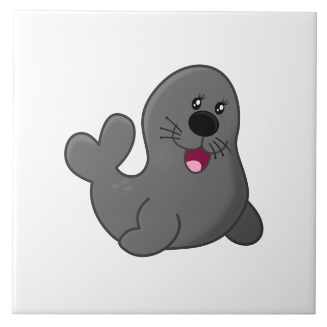 Seal cartoon ceramic tile (Front)