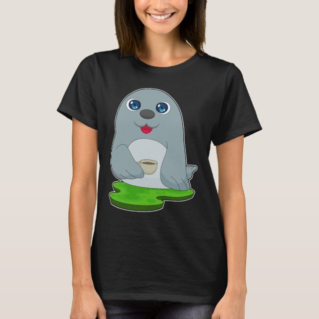 Seal Coffee Cup T-Shirt (Front)