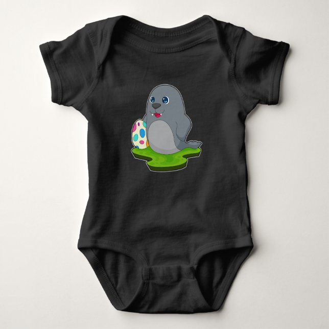 Seal Easter Easter egg Baby Bodysuit (Front)