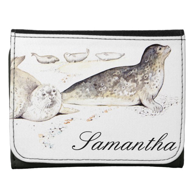 Seal Family On The Beach Wallet (Front)