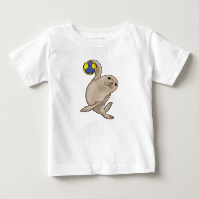 Seal Handball player Handball Baby T-Shirt (Front)