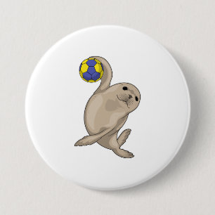 Seal Handball player Handball Button