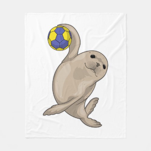 Seal Handball player Handball Fleece Blanket