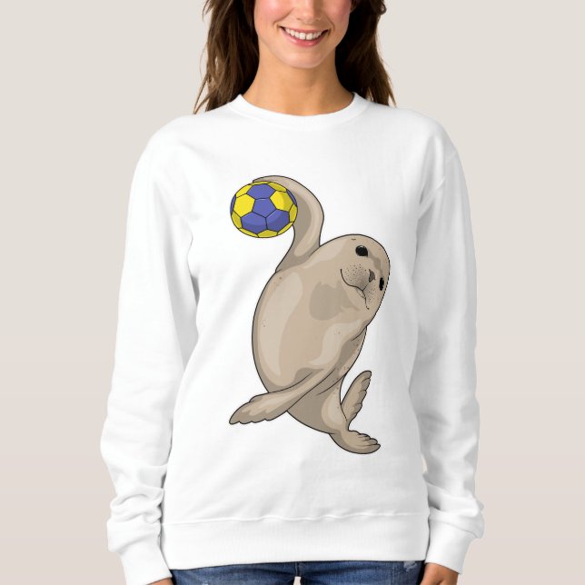 Seal Handball player Handball Sweatshirt (Front)