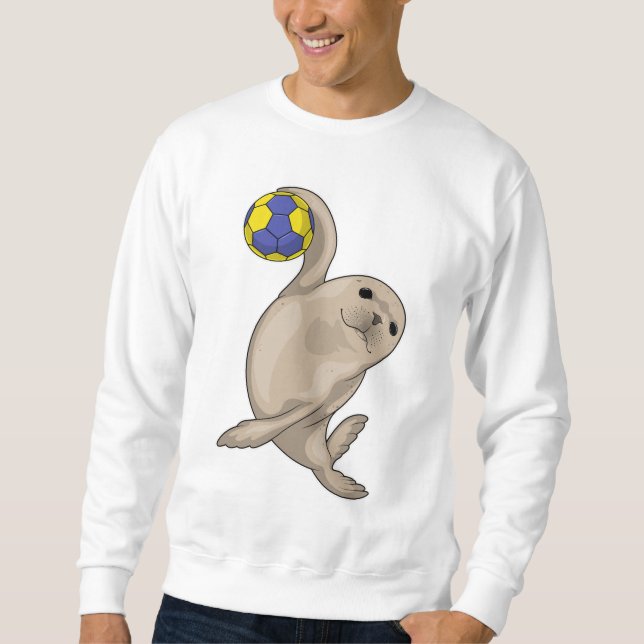 Seal Handball player Handball Sweatshirt (Front)